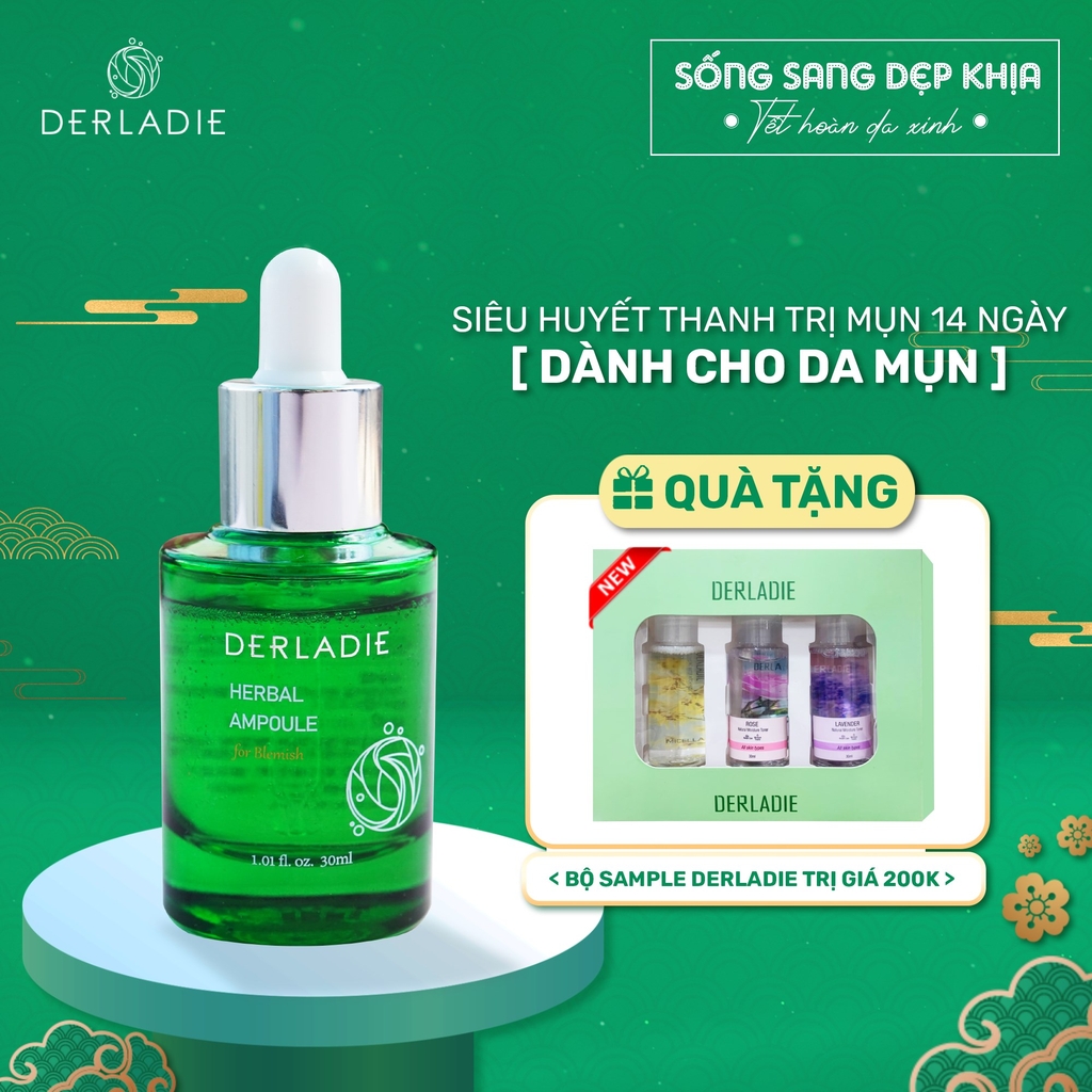 Tinh Chất Tràm Trà Giảm Mụn Derladie Herbal Ampoule For Blemish 30ml