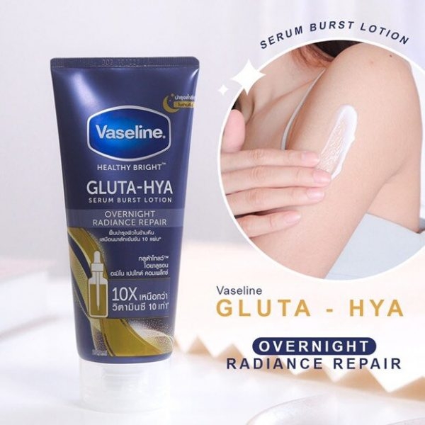 Dưỡng Thể Trắng Da Ban Đêm Vaseline Gluta-Hya Overnight Radiance Repair 330ml