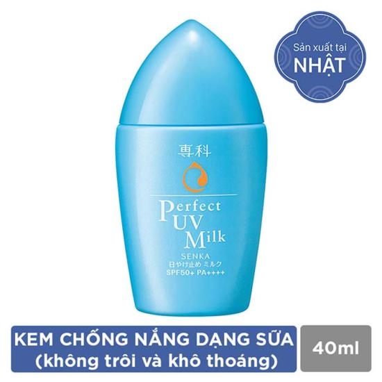 Sữa Chống Nắng Senka Perfect Uv Milk Spf 50+ 40Ml