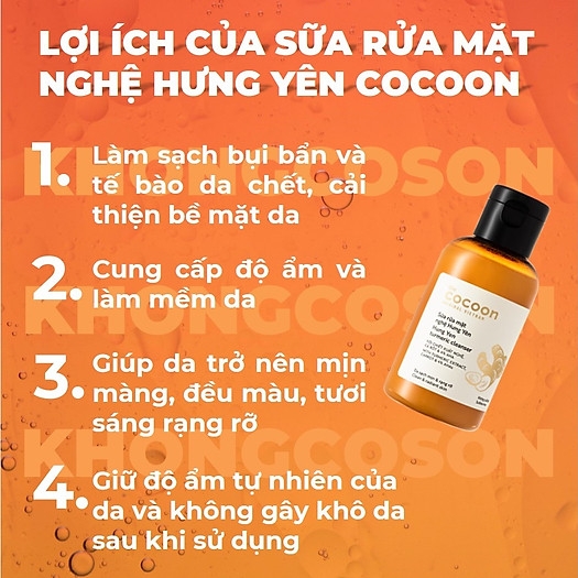 Sữa Rửa Mặt Cocoon Chiết Xuất Từ Nghệ Hưng Yên 140ml