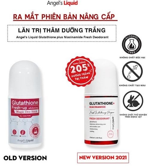 Lăn Khử Mùi Trị Thâm Angel's Liquid Plus Niacinamide Fresh Deodorant 60ml