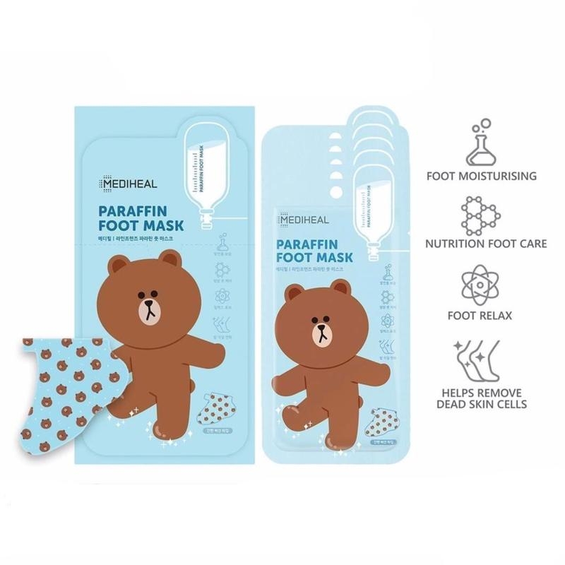 Mặt Nạ Dưỡng Ẩm Chăm Sóc Da Chân Mediheal Line Friends Paraffin Foot Mask 9ml