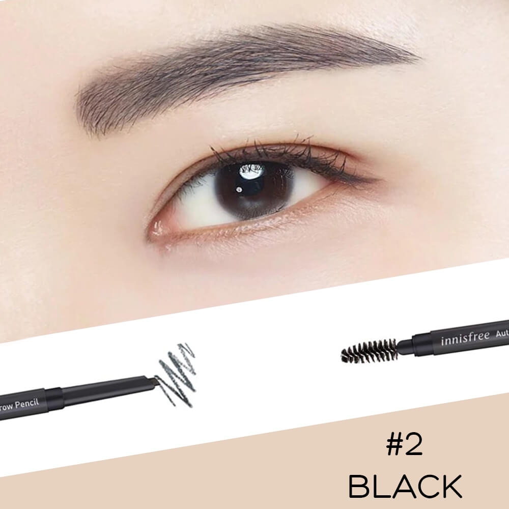 Chì Mày Innisfree Auto Eyebrow Pencil (Vỏ Đen) #02