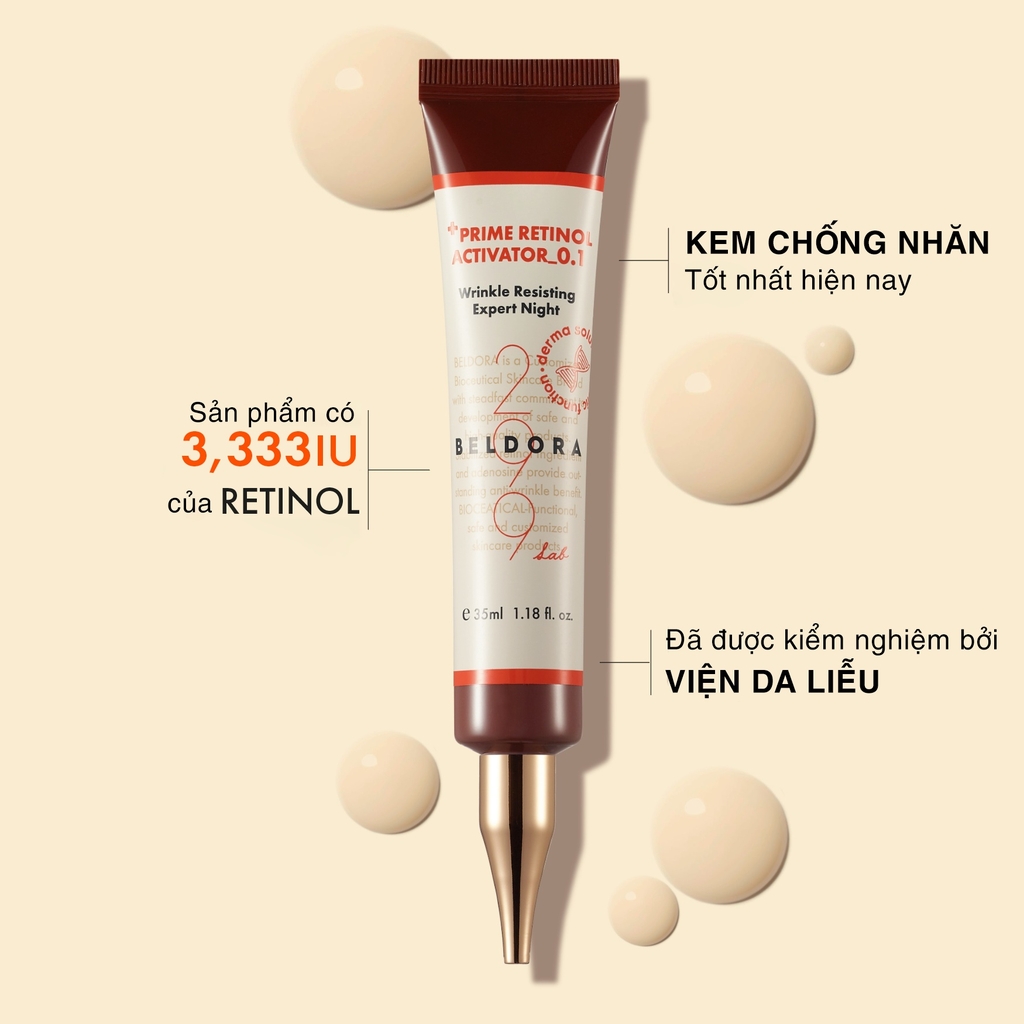 Kem Dưỡng Retinol Xóa Nếp Nhăn Căng Bóng Da Beldora 299 Prime Retinol Activator 0.1 35ml