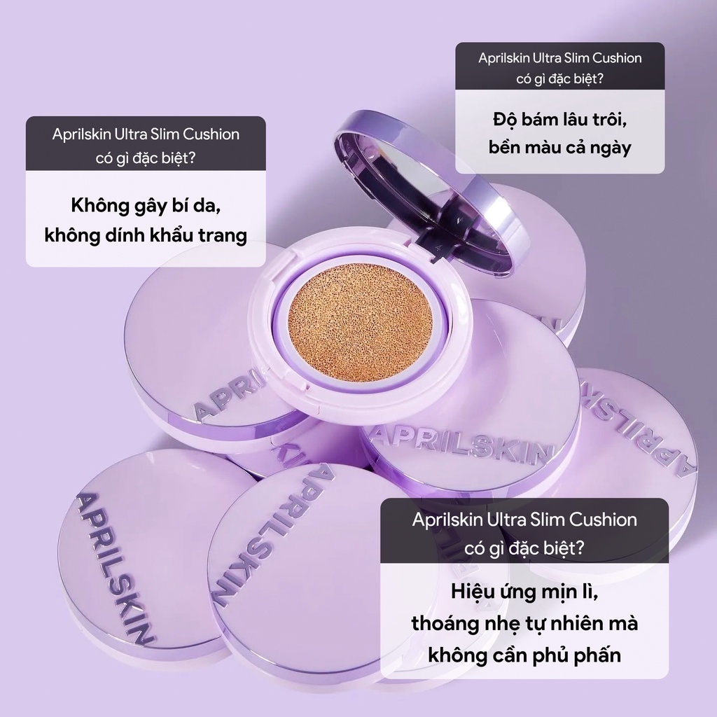 Phấn Nước Aprilskin Ultra Slim Cushion #23 Natural Beige (15Gr x 2)