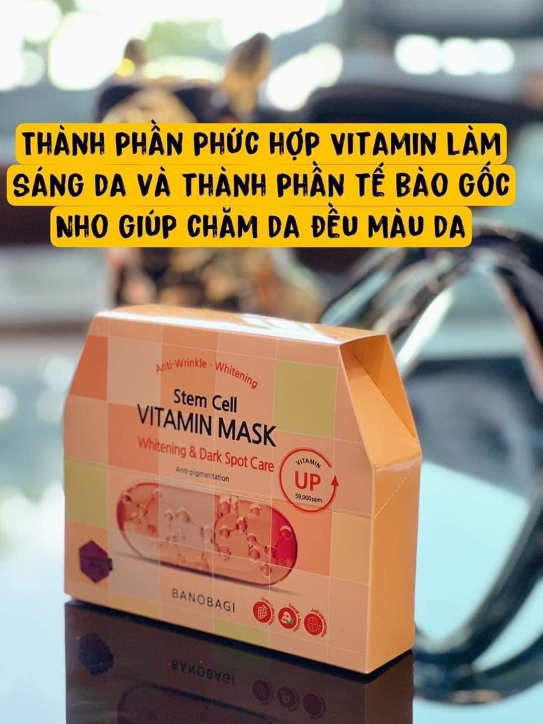 Mặt Nạ Banobagi Stem Cell Vitamin Mask Whitening & Dark Spot Care 30g