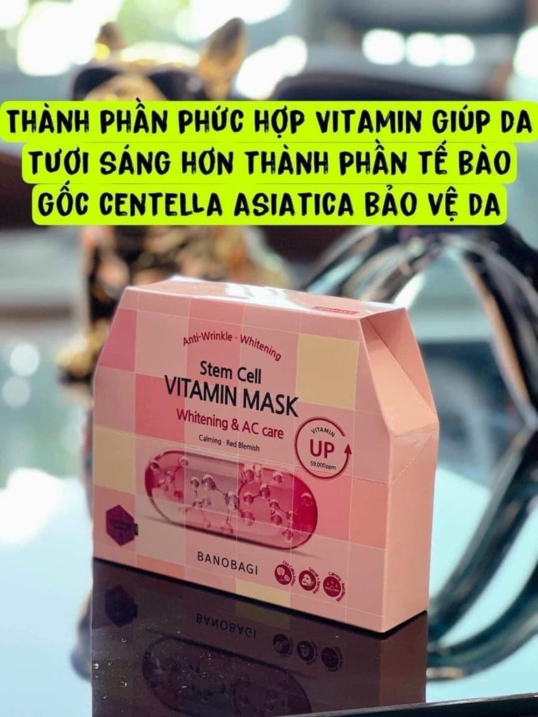 Mặt Nạ Banobagi Stem Cell Vitamin Mask Whitening & AC Care 30g
