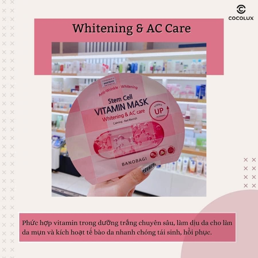 Mặt Nạ Banobagi Stem Cell Vitamin Mask Whitening & AC Care 30g