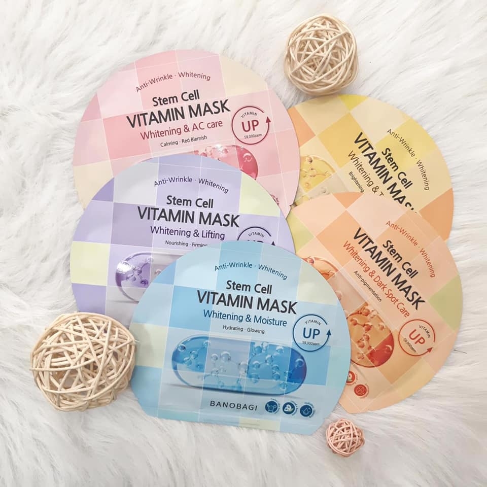 Mặt Nạ Banobagi Stem Cell Vitamin Mask Whitening & AC Care 30g