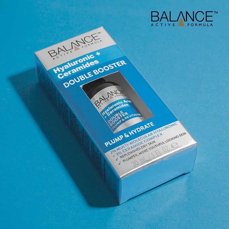 Serum Balance Active Formula Cấp Ẩm, Mờ Nếp Nhăn 30ml Hyaluronic + Ceramides Double Booster