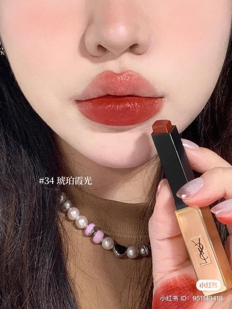 Son YSL Rouge Pur Couture The Slim Lipstick 34 Màu Đỏ Gạch