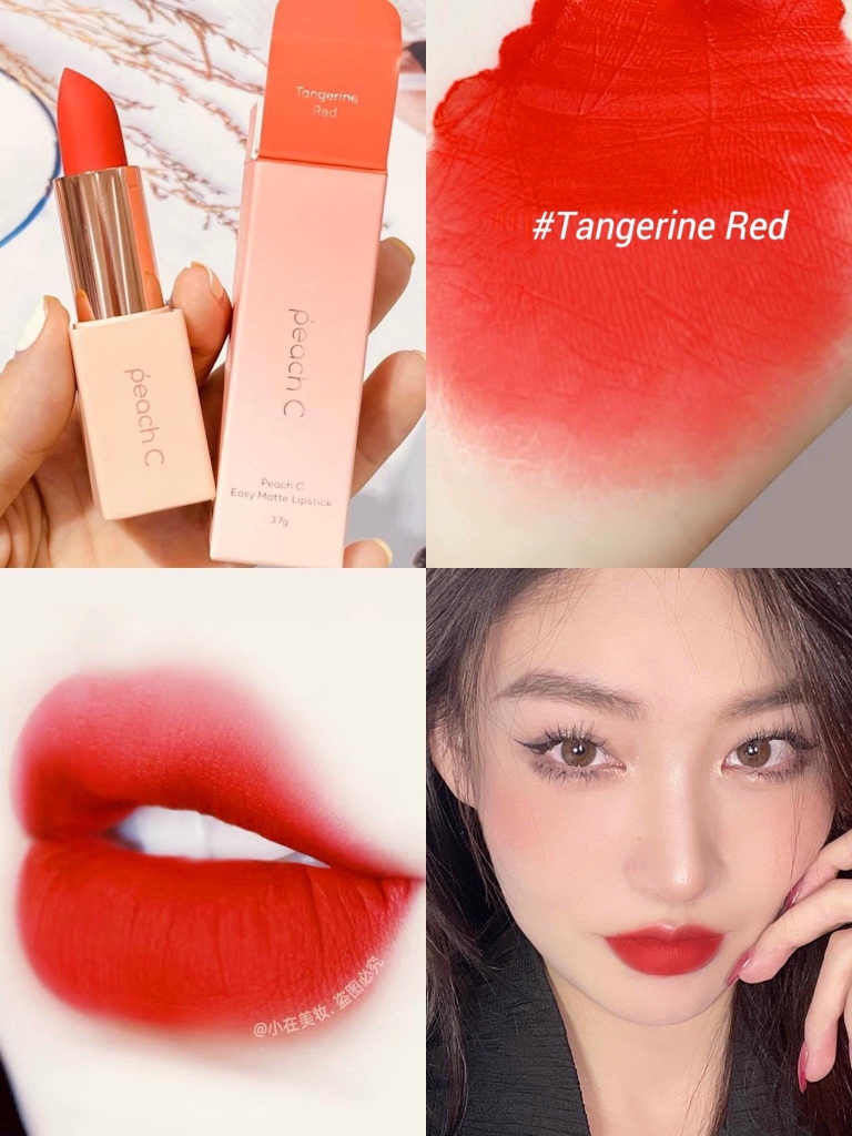 Son Thỏi Peach C Matte Lipstick #Tangerine Red