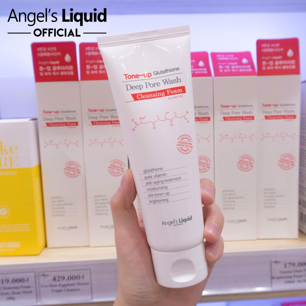 Sữa Rửa Mặt Angel's Liquid Tone Up Glutathione Deep Pore Wash 120ml