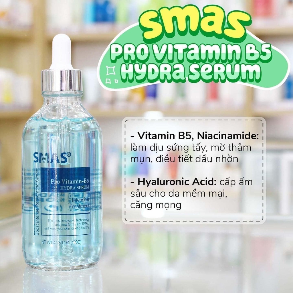 Tinh Chất Phục Hồi Và Cấp Ẩm Smas Pro Vitamin B5 Hydra Serum 120g