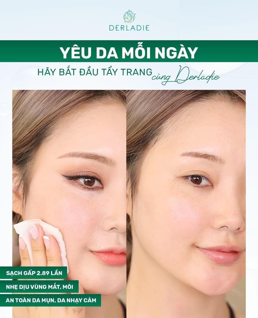 Nước Tẩy Trang Làm Sạch Sâu Cho Da Mụn Derladie Cleansing Water Witch Hazel 1000ml