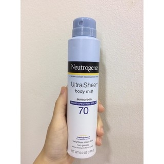 Xịt Chống Nắng Neutrogen Ultra Sheer Spf70+ 141G