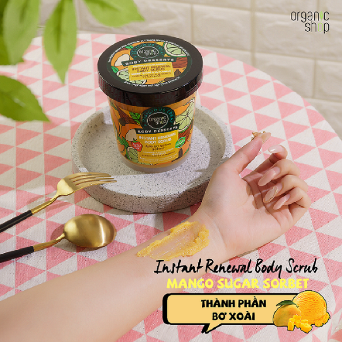 Tẩy Tế Bào Chết Toàn Thân Organic Shop Mango Sugar Sorbet Instant Renewal 450ml