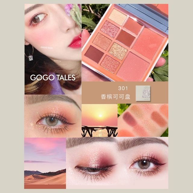 Bảng Phấn Mắt Má Hồng Gogo Tales Vintage Velvet GT153 10 Ô