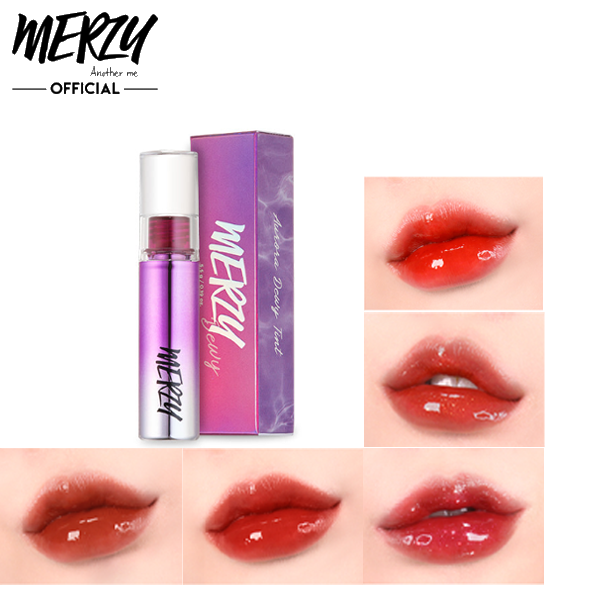 Son Kem Lì Bóng Merzy Aurora Dewy Tint #DT5.Vintage Sunset