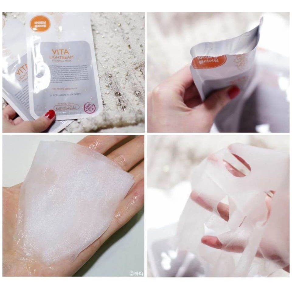 Mặt Nạ Dưỡng Trắng, Mờ Thâm Mediheal Vita Lightbeam Essential Mask Ex 25ml