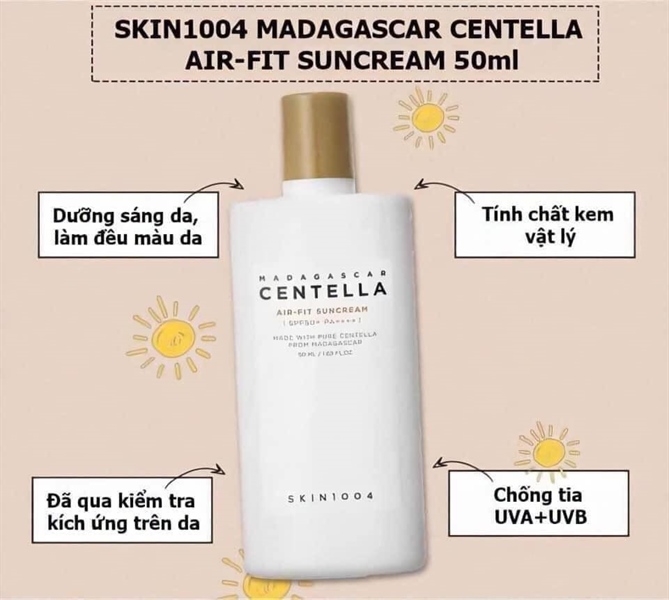 Kem Chống Nắng Skin1004 Madagascar Centella Air-fit Suncream SPF50/PA++++ 50 ml