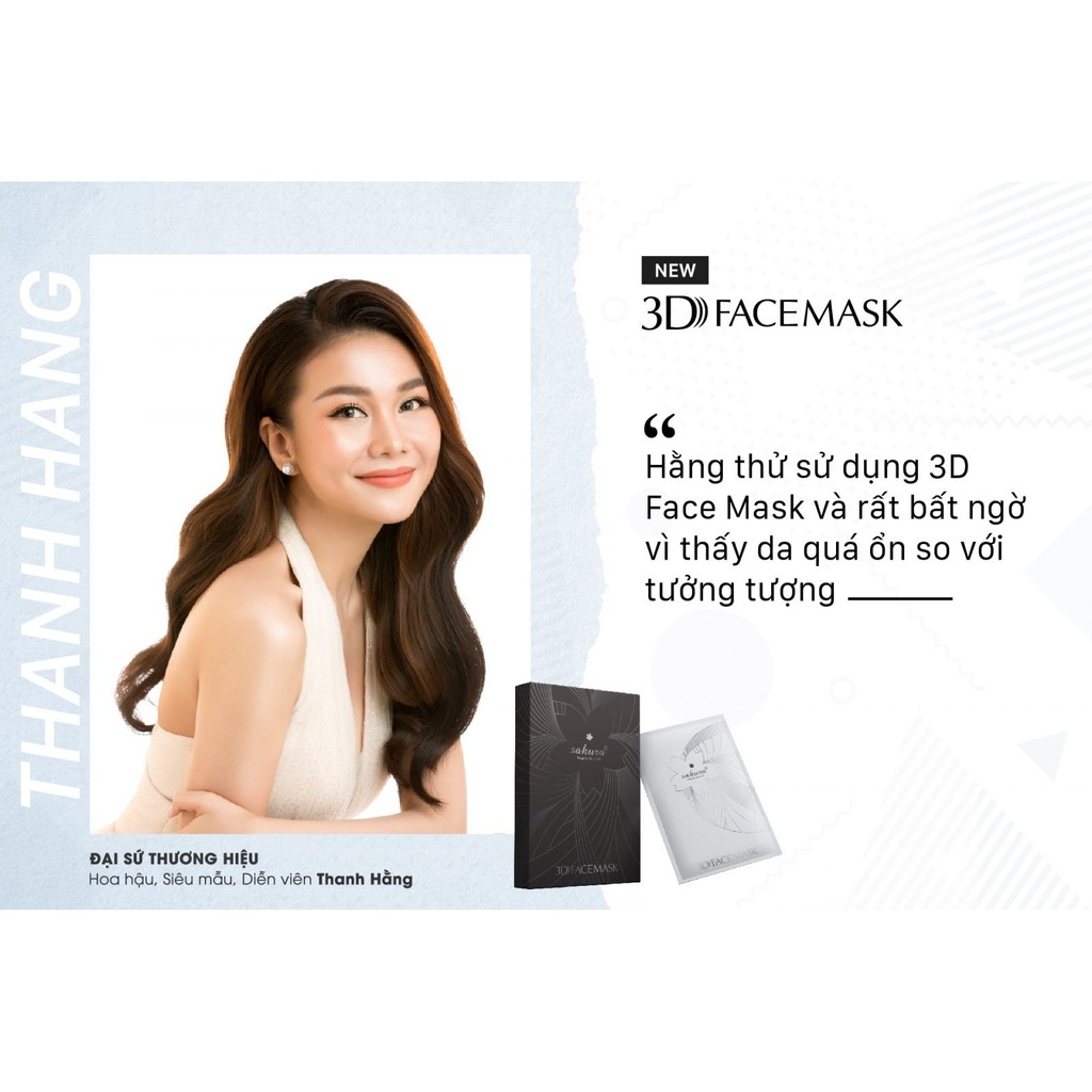 Mặt Nạ Siêu Cấp Ẩm Nâng Cơ Sáng Da Sakura 3D Face Mask (1 MIếng)