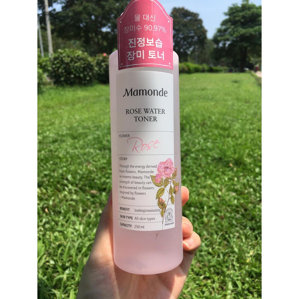 Nước Cân Bằng Không Cồn Dưỡng Ẩm Mamonde Rose Water 250ML