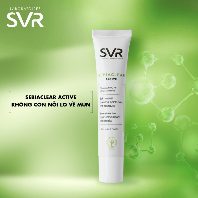 Kem Dưỡng SVR Sebiaclear Active Làm Giảm Mụn & Giúp Loại Bỏ Dầu Cho Da 3ml