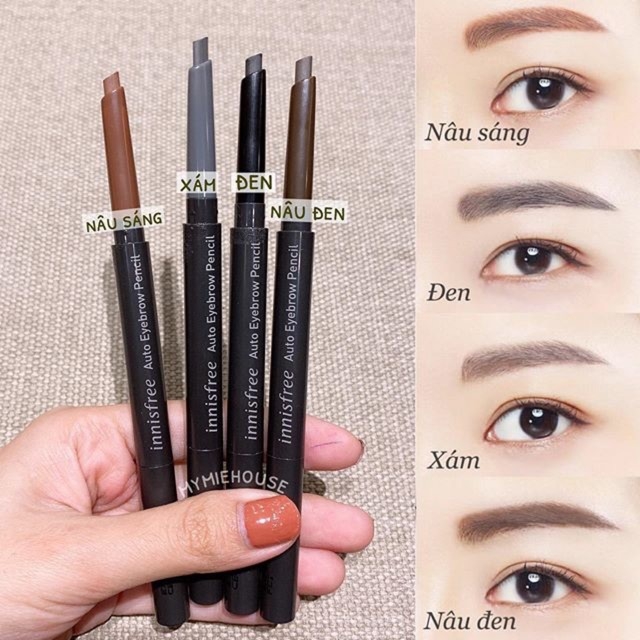 Chì Mày Innisfree Auto Eyebrow Pencil (Vỏ Đen) #02