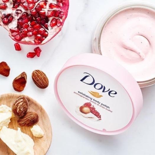 Tẩy Da Chết Dove Exfoliating Body Polish Body Pomegranate Seed Shea Butter 225ml