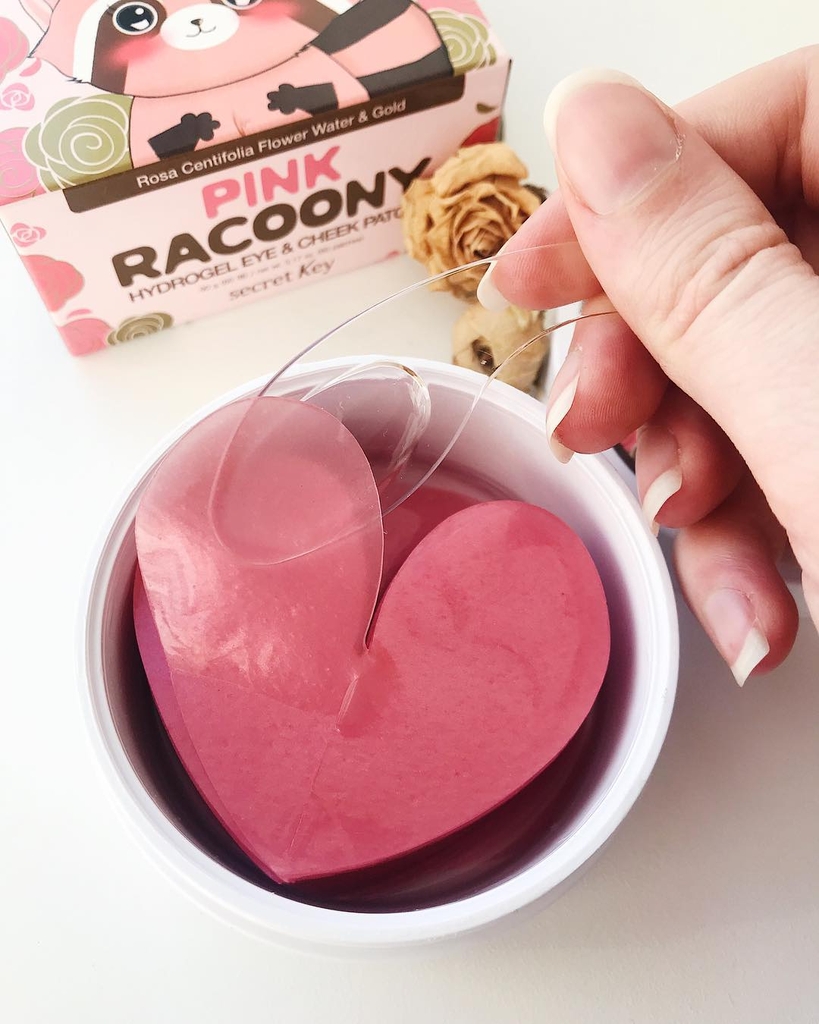 Mặt Nạ Mắt Secret Key Pink Racoony Hydrogel Eye & Cheek Patch (Hồng)