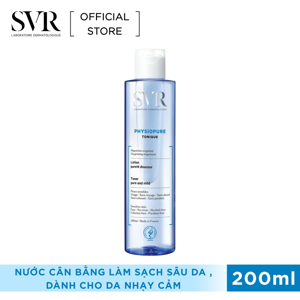 Nước Cân Bằng Dưỡng Ẩm Da SVR Physiopure Tonique  200ml