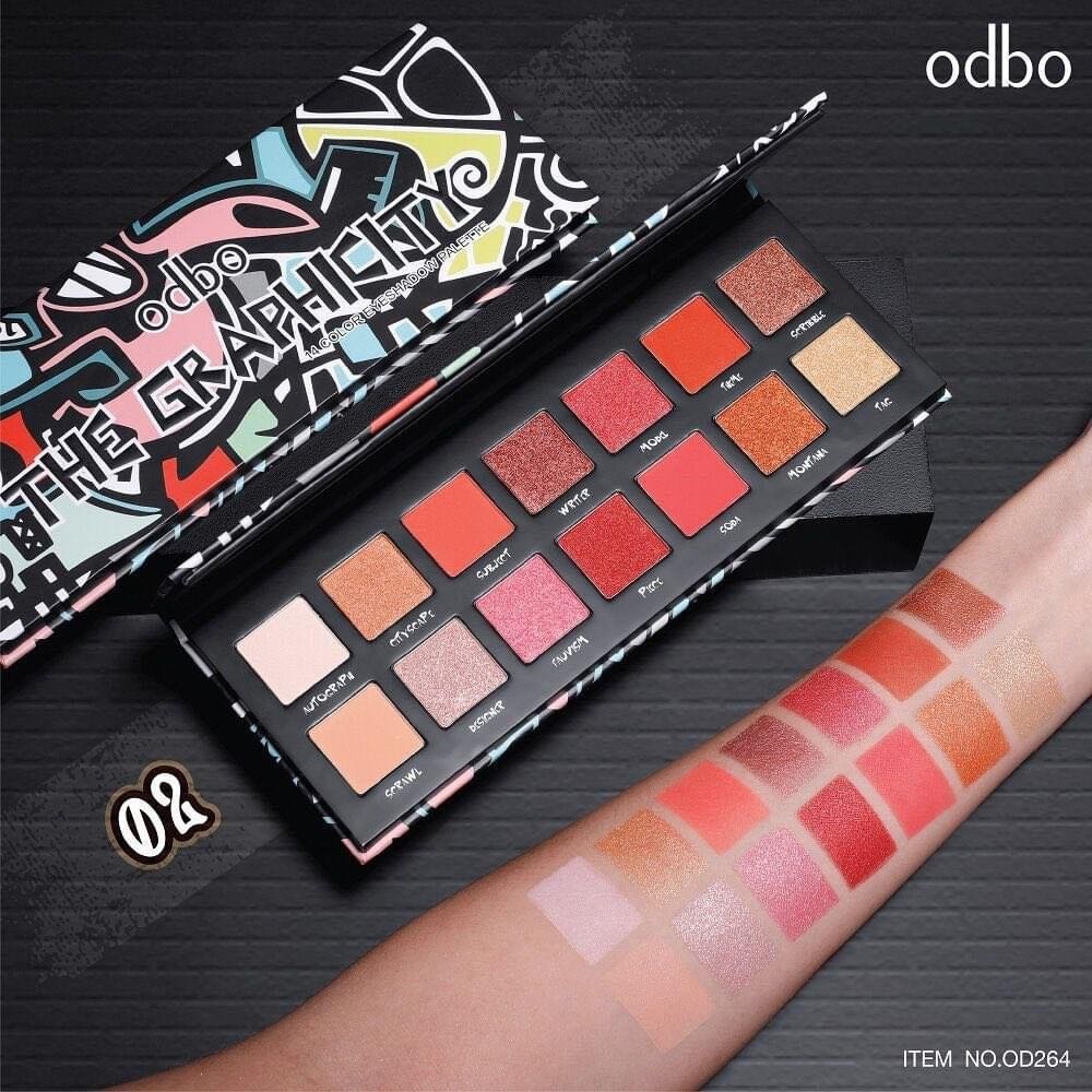 Bảng Mắt ODBO THE GRAPHICITY 14 COLOR EYESHADOW PALETTE #02