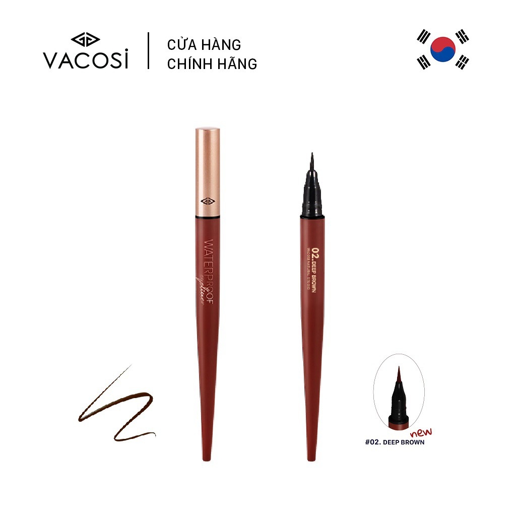 Kẻ mắt nước Vacosi Waterproof Natural Studio Eyeliner VM24 #02