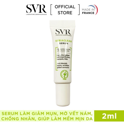 Tinh Chất Serum SVR Sebiaclear Giảm Mụn, Thông Thoáng Lỗ Chân Lông, Làm Mềm Mịn Da 2ml