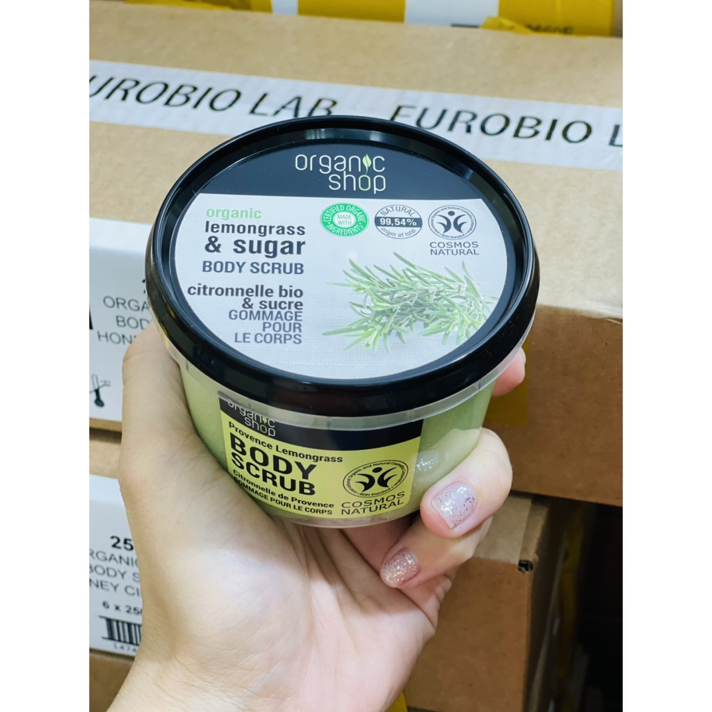 Tẩy Da Chết Toàn Thân Organic Shop Coffee Lemongrass & Sugar Scrub 250ml