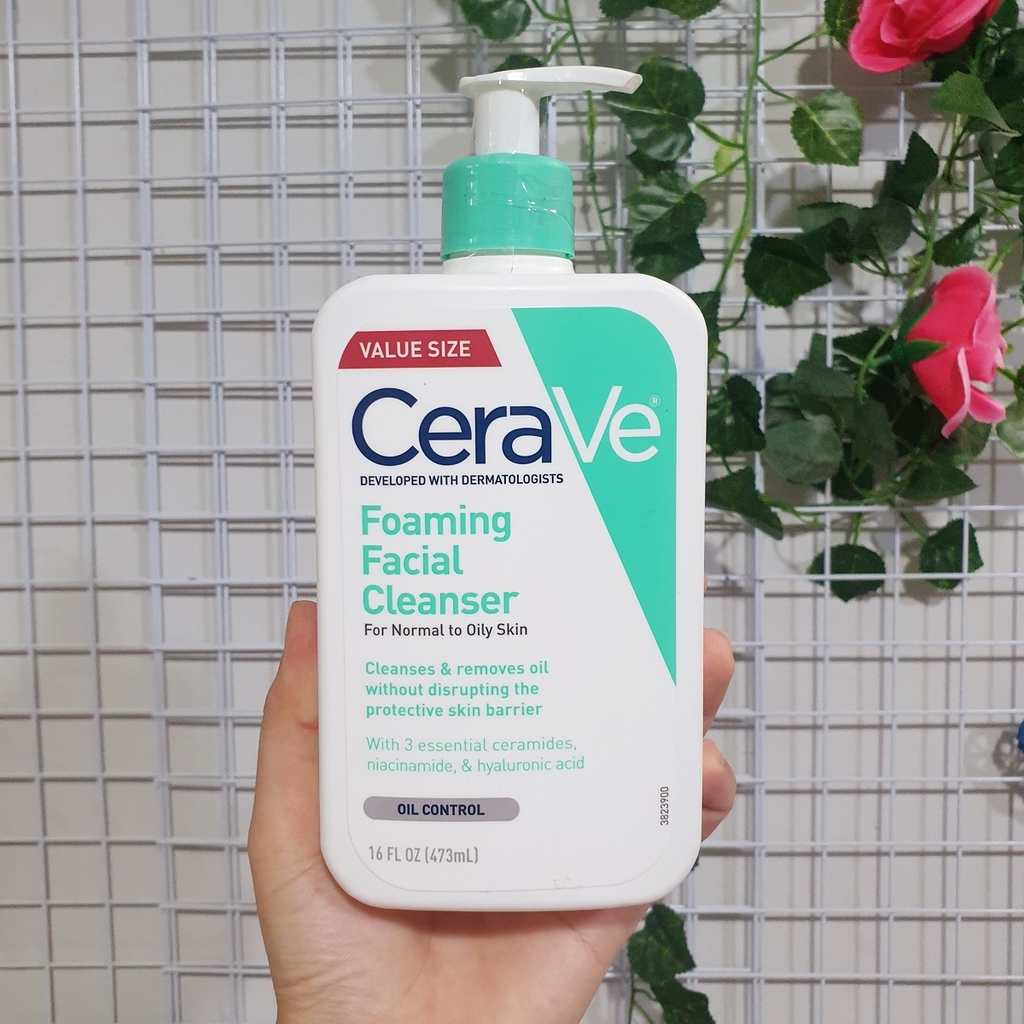 Sữa Rửa Mặt Cho Da Thường Và Da Dầu Cerave Foaming Facial Cleanser For Normal To Oil Skin 473ml