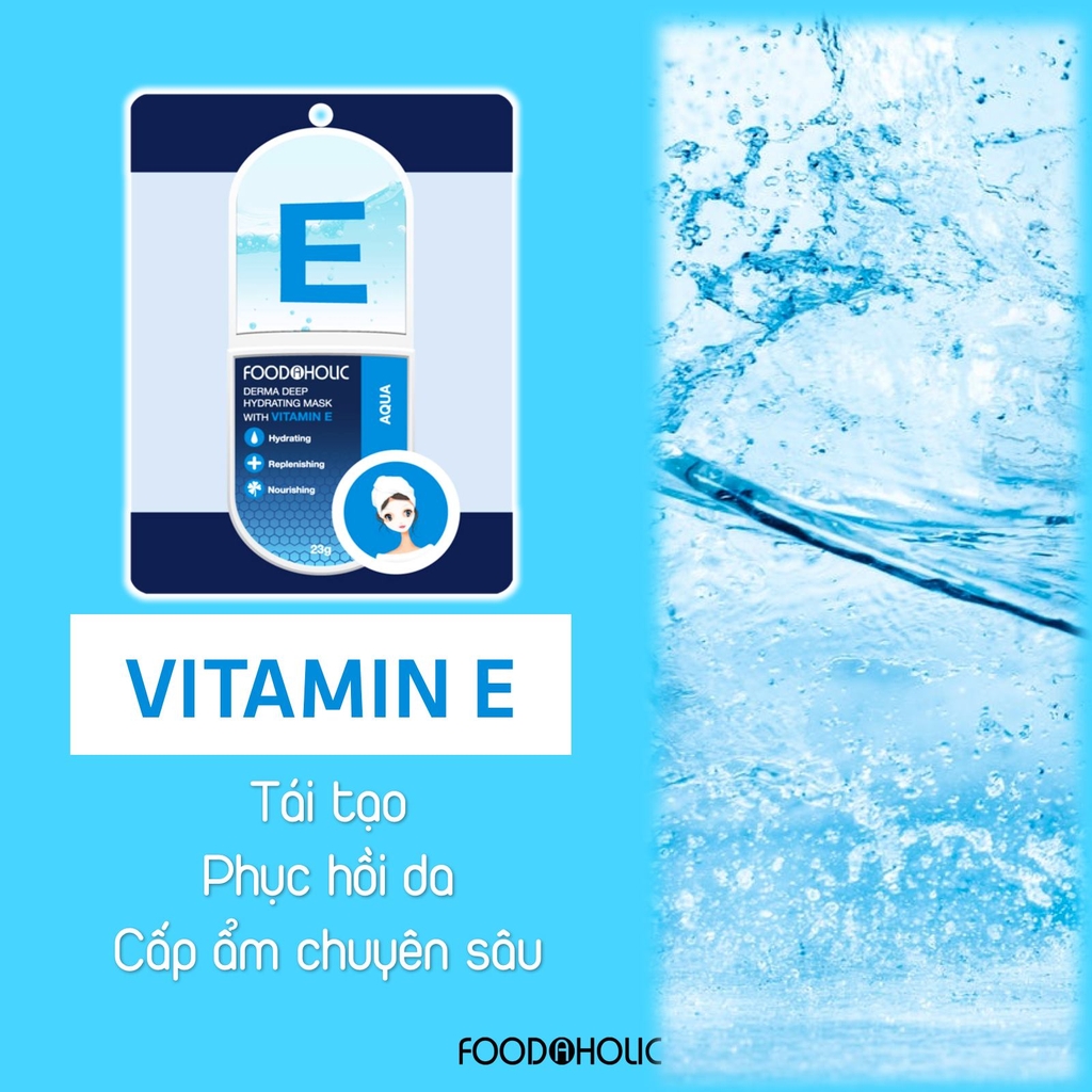 COMBO 10 Mặt Nạ Foodaholic Derma Deep Hydrating Mask With Vitamin E 23g