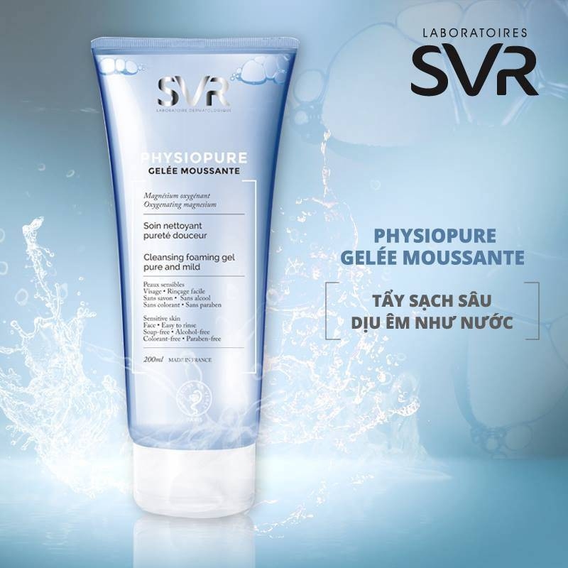 Gel Rửa Mặt SVR  Physiopure Gelee Moussante Dành Cho Da Nhạy Cảm 200ml