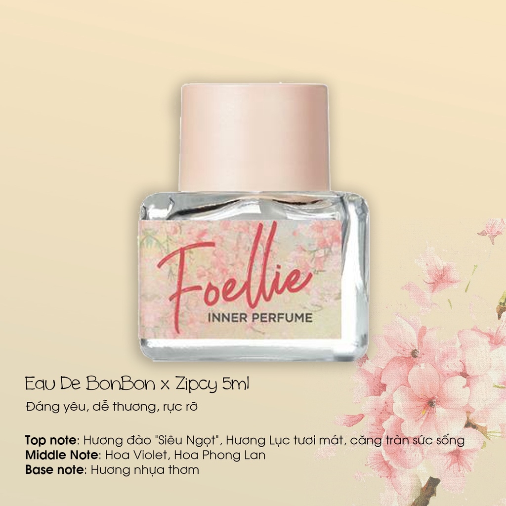 [MẪU MỚI] Nước Hoa Vùng Kín Foellie Eau De Bonbon Inner Zipcy Edition Perfume 5ml