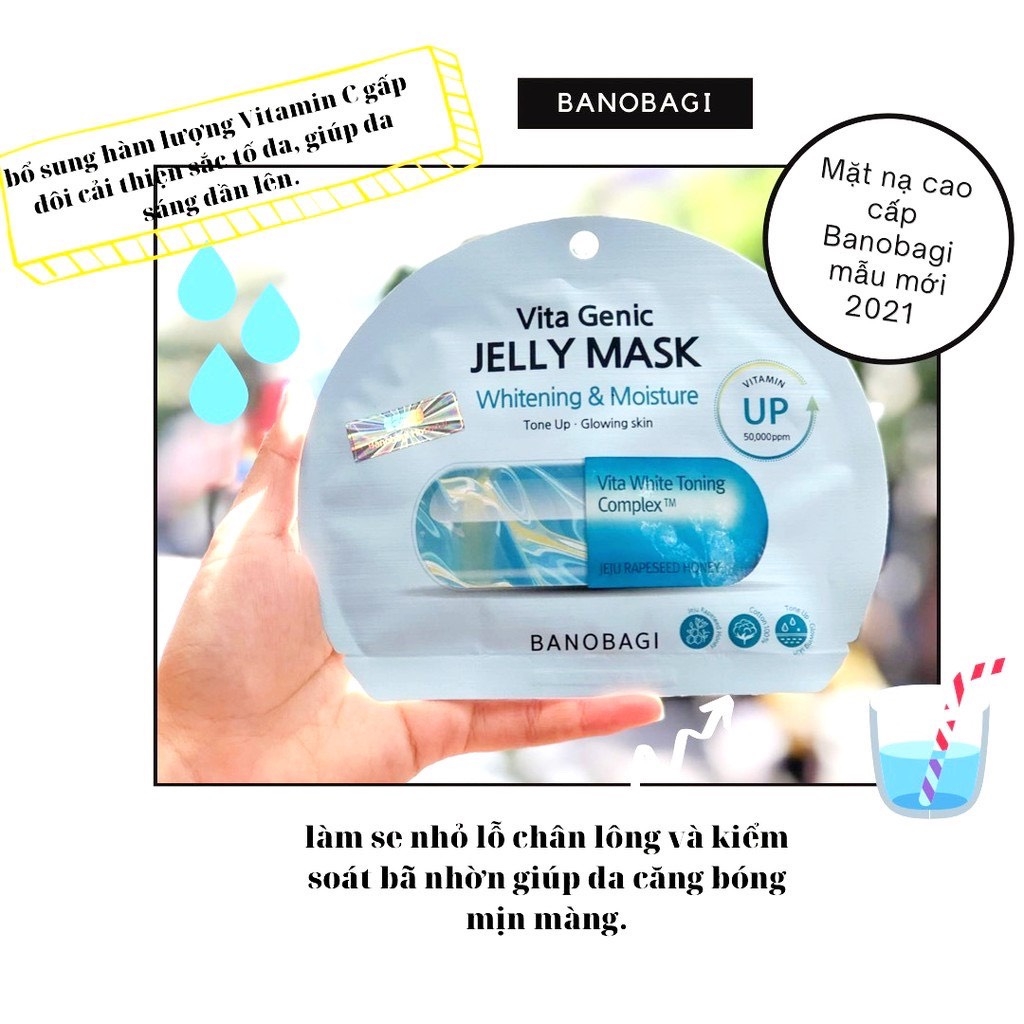 Mặt Nạ Banobagi Vita Genic Jelly Mask Whitening & Moisture 30g