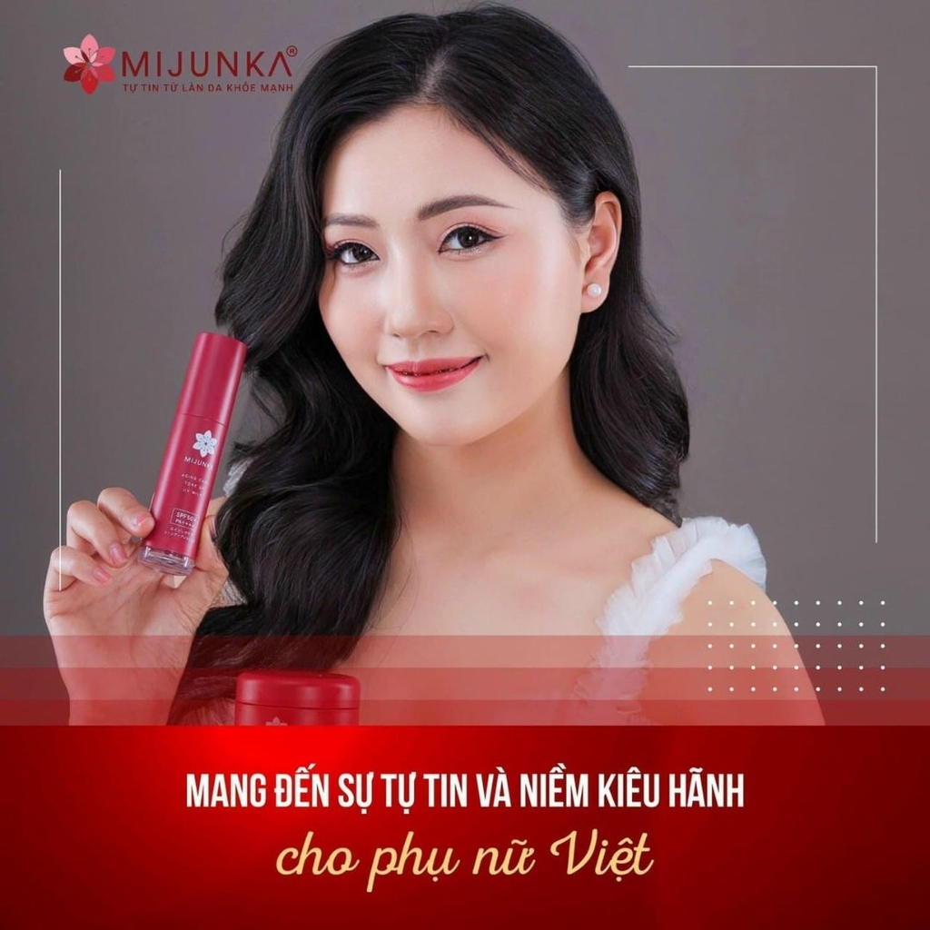 Kem Chống Nắng Mijunka Aging Care Toneup UV Milk SPF50+/PA++++ 30ml