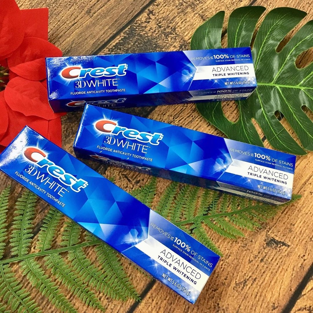 Kem Đánh Trắng Răng Crest 3D White Advanced Triple Whitening 158g