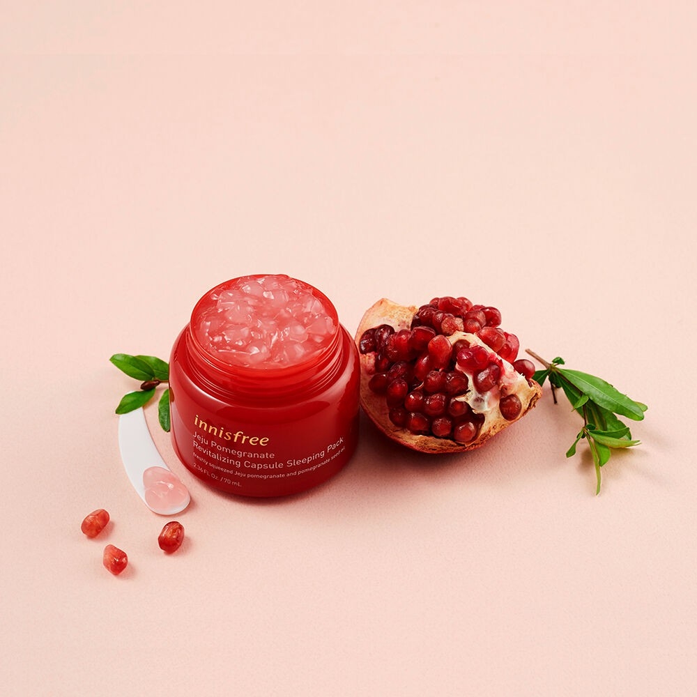 Mặt Nạ Ngủ Chống Oxy Hóa Lựu Innisfree Jeju Pomegranate Revitalizing Capsule Sleeping Pack 70g