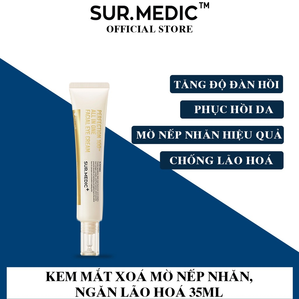 Kem Trị Thâm Mắt Xóa Mờ Nếp Nhăn Sur.Medic Perfection 100tm All In One Facial Eye Cream 35ml