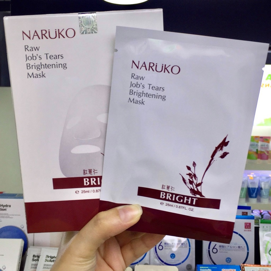 Mặt Nạ Nhân Ý Dĩ Đỏ Dưỡng Sáng Da Naruko Raw Job's Tears Brightening Mask 25ml