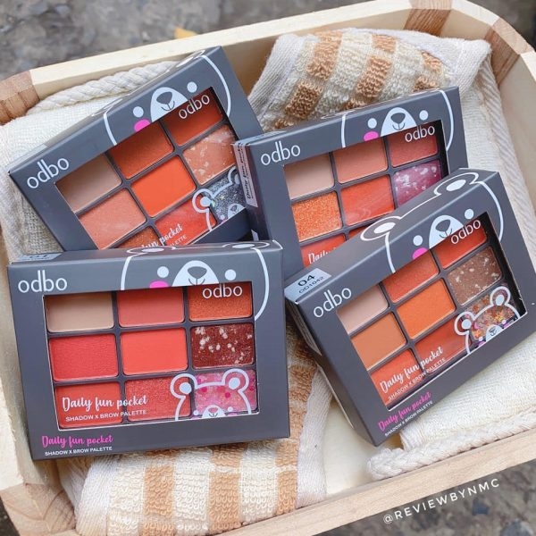 Bảng Phấn Mắt 2 Tầng Odbo Daily Fun Pocket Shadow x Brown Palette OD1042 #03