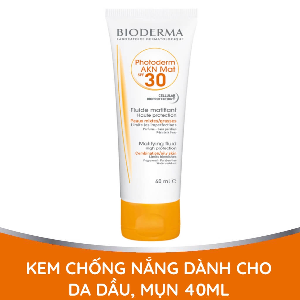 Chống Nắng Bioderma Photoderm AKN Mat SPF 30 40ml 600K SALE 459K