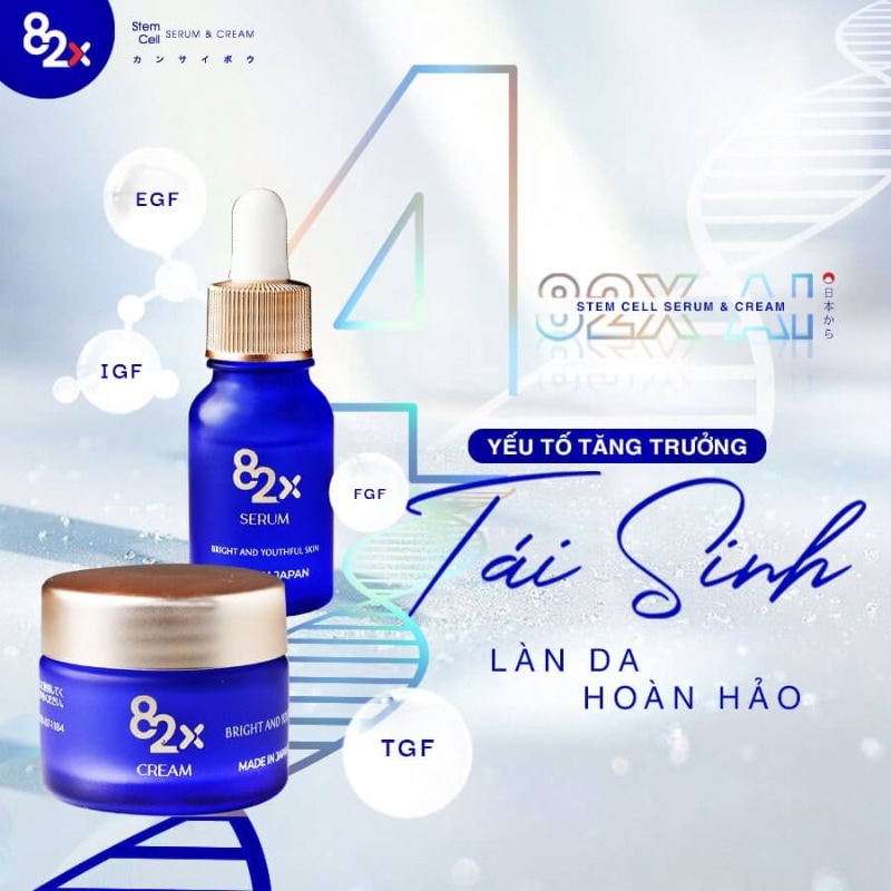 Bộ Đôi Tái Sinh Làn Da Thông Minh 82X AI Stem Cell Serum & Cream