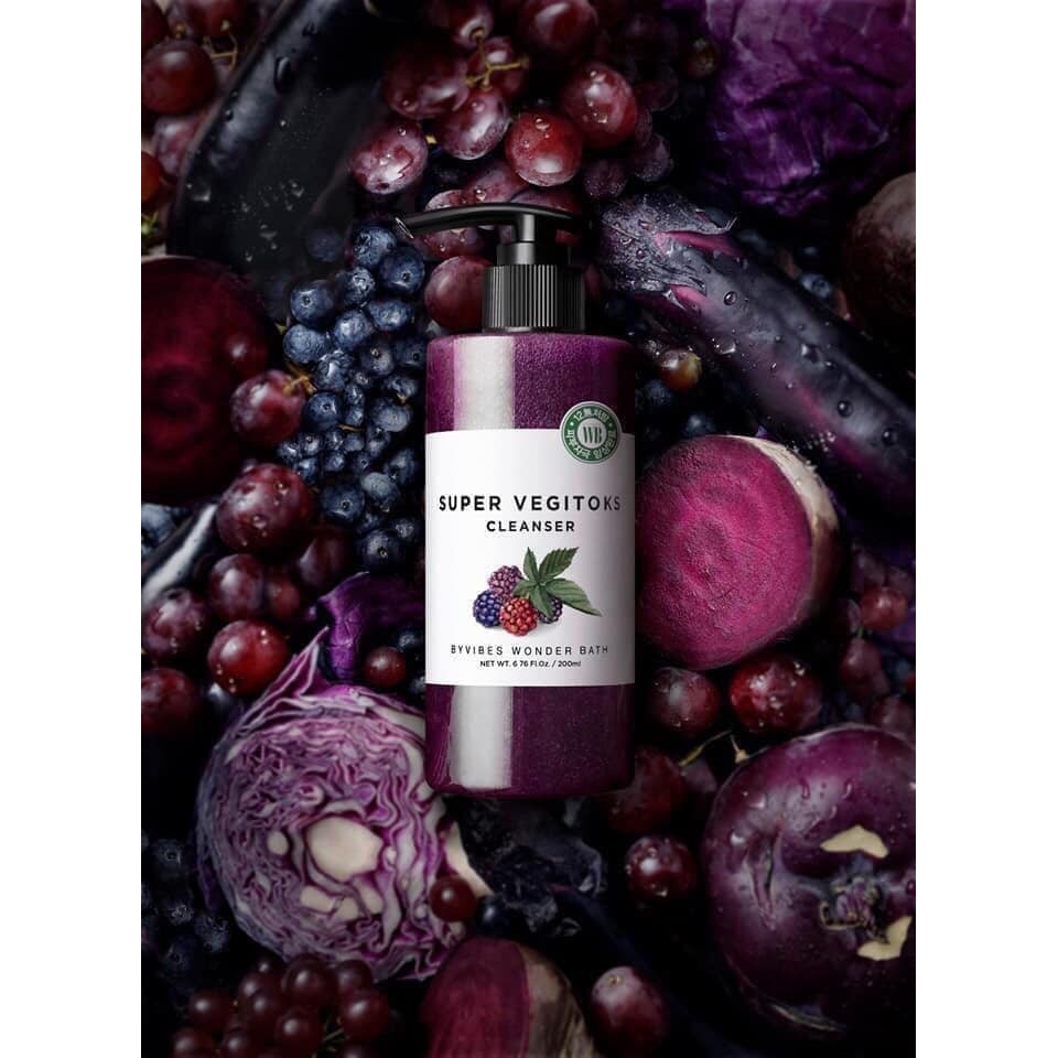 SRM Wonder Bath Super Vegitoks Cleanser 200ml #Purple